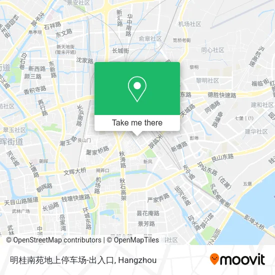 明桂南苑地上停车场-出入口 map