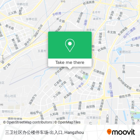三卫社区办公楼停车场-出入口 map