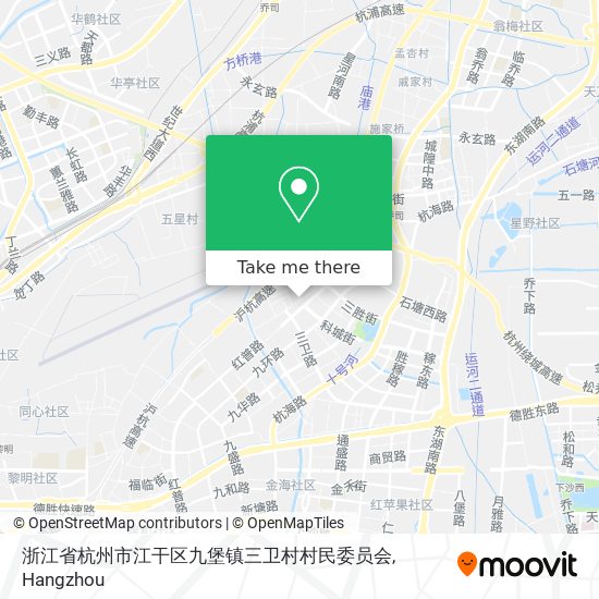 浙江省杭州市江干区九堡镇三卫村村民委员会 map