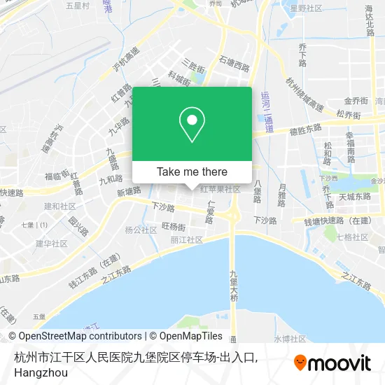 杭州市江干区人民医院九堡院区停车场-出入口 map