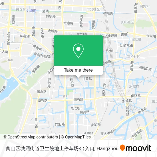 萧山区城厢街道卫生院地上停车场-出入口 map