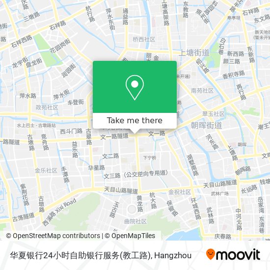 华夏银行24小时自助银行服务(教工路) map