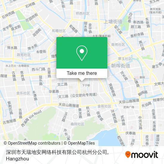 深圳市天瑞地安网络科技有限公司杭州分公司 map