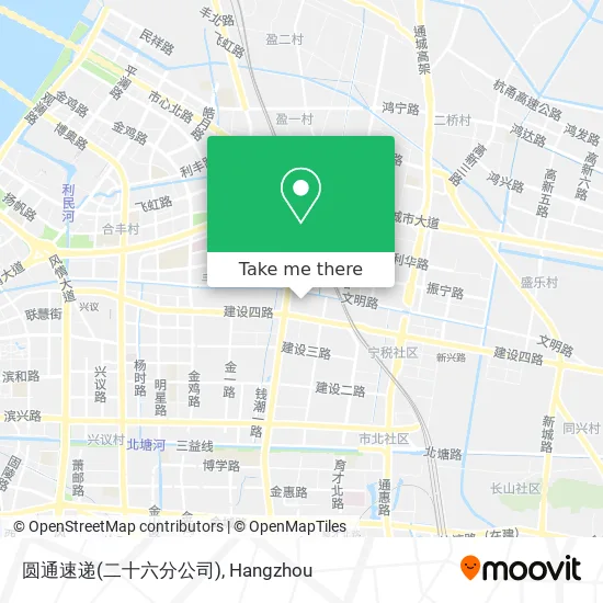 圆通速递(二十六分公司) map