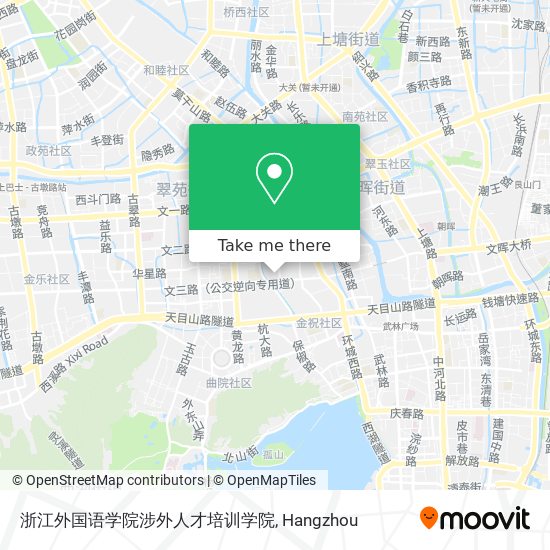 浙江外国语学院涉外人才培训学院 map