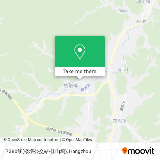 738b线(楼塔公交站-佳山坞) map