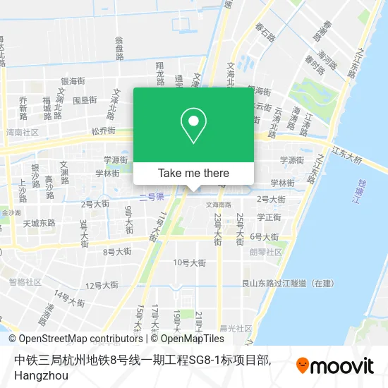 中铁三局杭州地铁8号线一期工程SG8-1标项目部 map