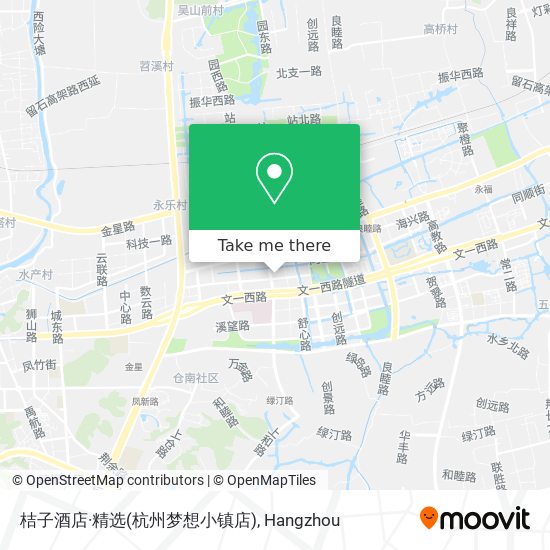 桔子酒店·精选(杭州梦想小镇店) map