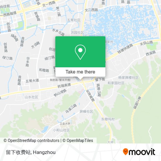留下收费站 map