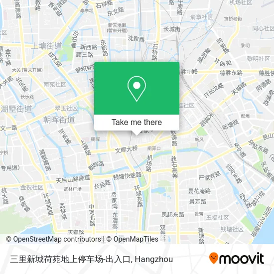 三里新城荷苑地上停车场-出入口 map