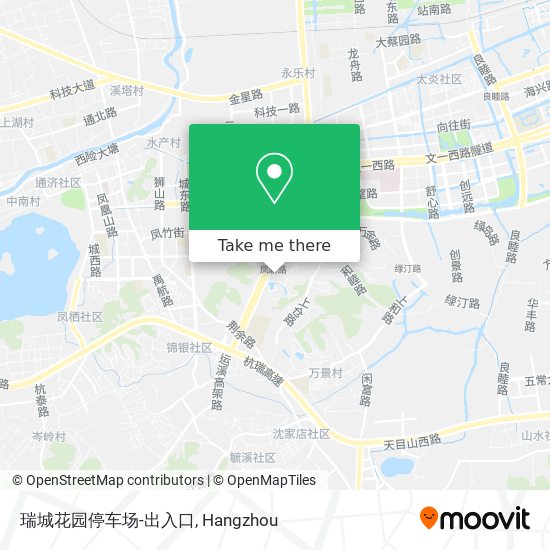 瑞城花园停车场-出入口 map