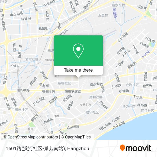 1601路(浜河社区-景芳南站) map