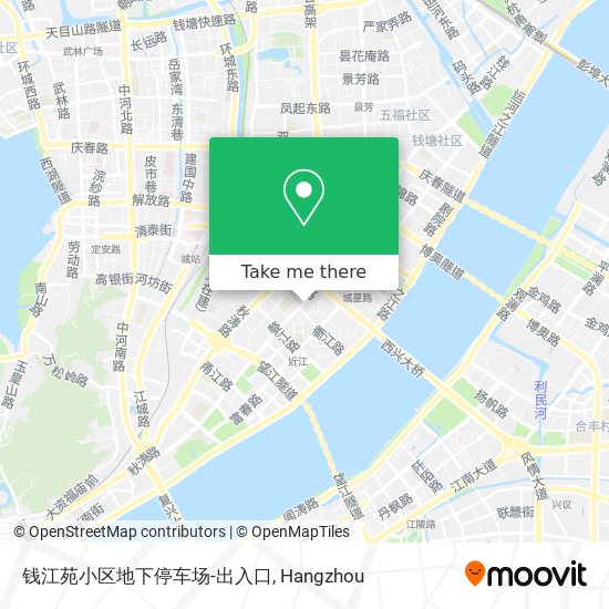 钱江苑小区地下停车场-出入口 map