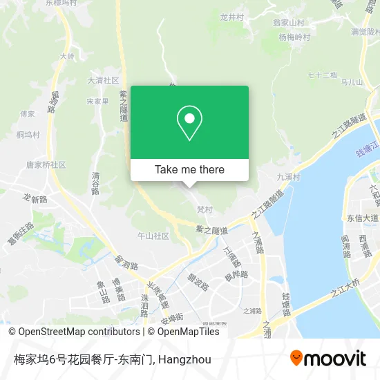 梅家坞6号花园餐厅-东南门 map
