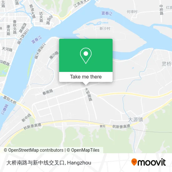 大桥南路与新中线交叉口 map