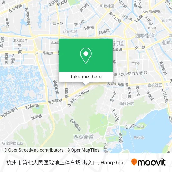 杭州市第七人民医院地上停车场-出入口 map
