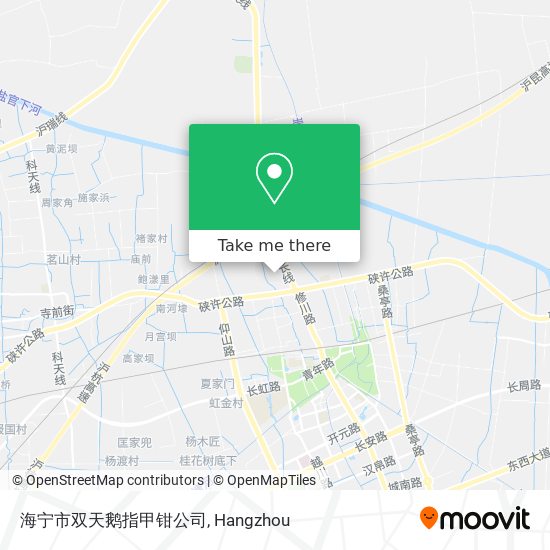 海宁市双天鹅指甲钳公司 map
