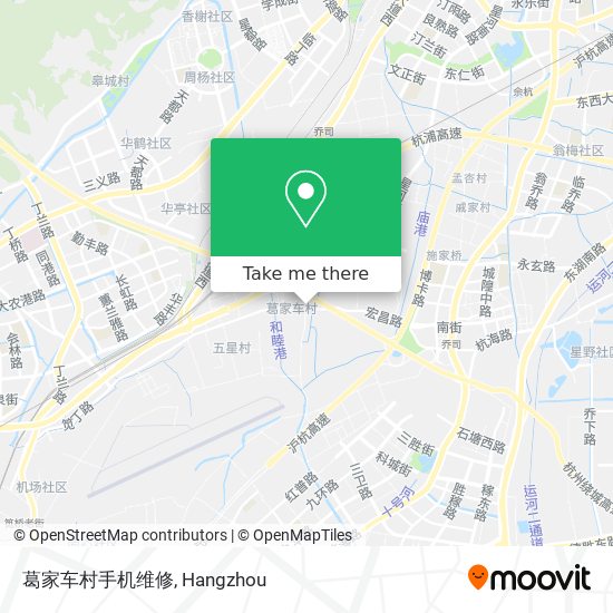 葛家车村手机维修 map