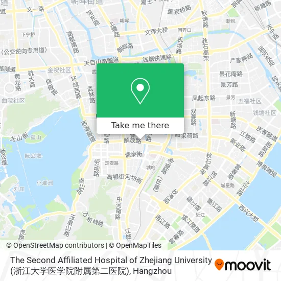 The Second Affiliated Hospital of Zhejiang University (浙江大学医学院附属第二医院) map