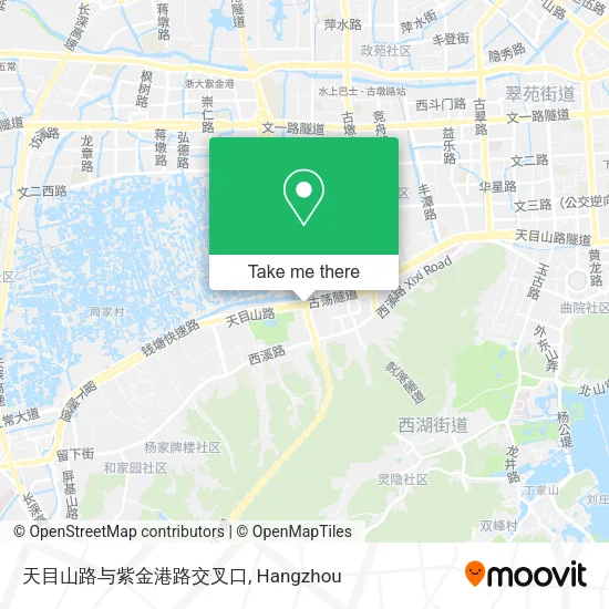 天目山路与紫金港路交叉口 map