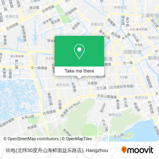 街电(北纬30度舟山海鲜面益乐路店) map