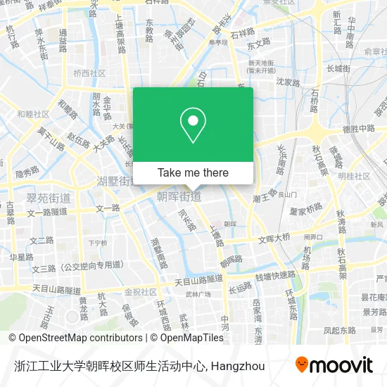 浙江工业大学朝晖校区师生活动中心 map