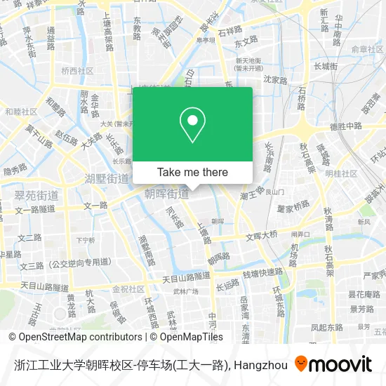 浙江工业大学朝晖校区-停车场(工大一路) map