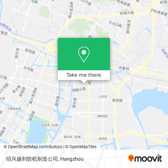 绍兴越剑纺机制造公司 map