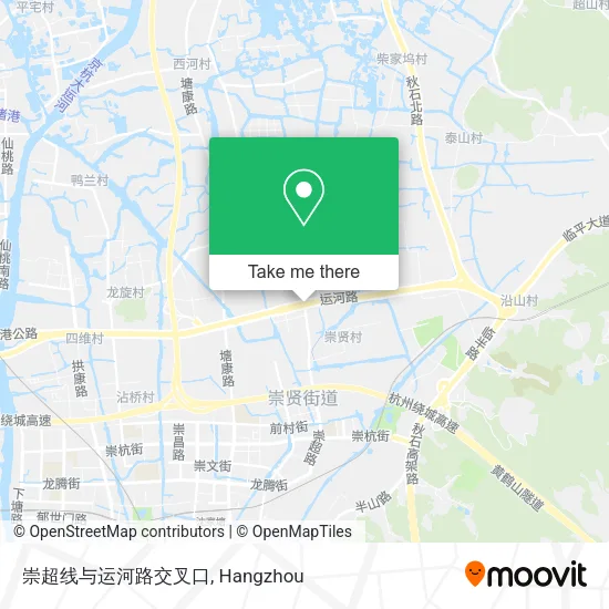 崇超线与运河路交叉口 map