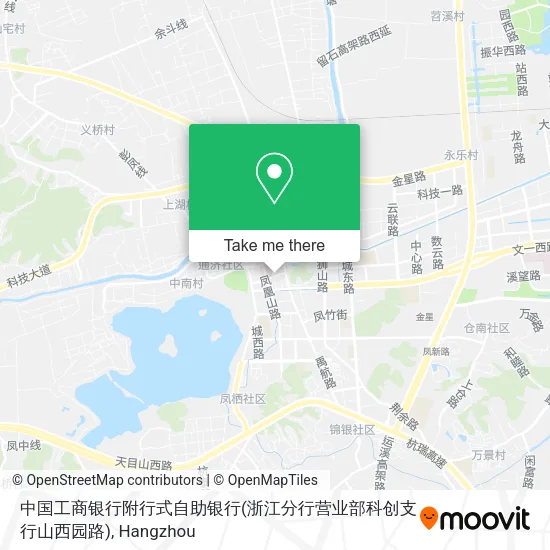 中国工商银行附行式自助银行(浙江分行营业部科创支行山西园路) map