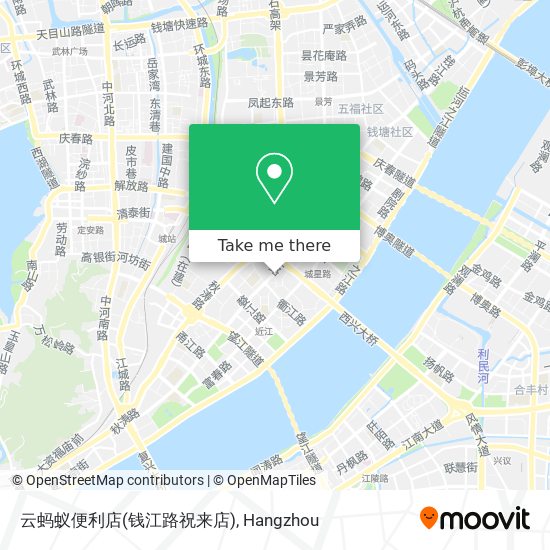 云蚂蚁便利店(钱江路祝来店) map