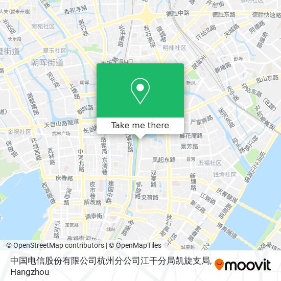中国电信股份有限公司杭州分公司江干分局凯旋支局 map