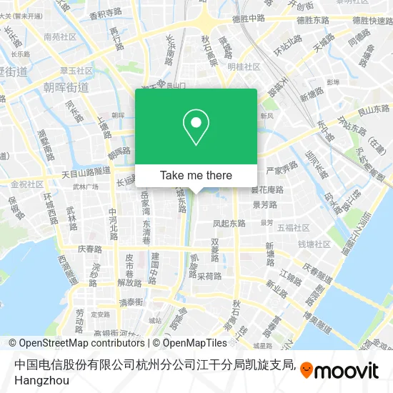 中国电信股份有限公司杭州分公司江干分局凯旋支局 map
