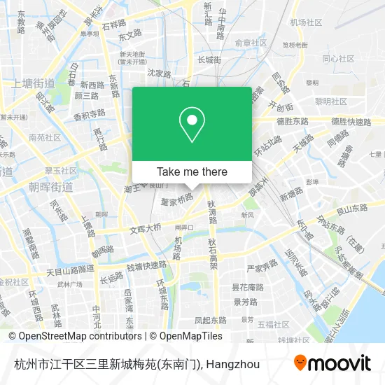 杭州市江干区三里新城梅苑(东南门) map
