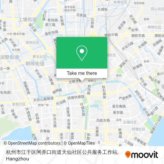 杭州市江干区闸弄口街道天仙社区公共服务工作站 map