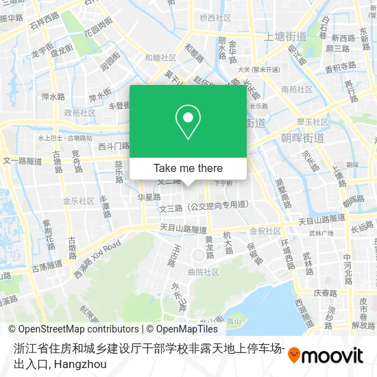 浙江省住房和城乡建设厅干部学校非露天地上停车场-出入口 map