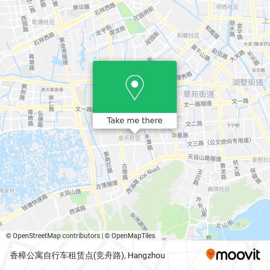 香樟公寓自行车租赁点(竞舟路) map