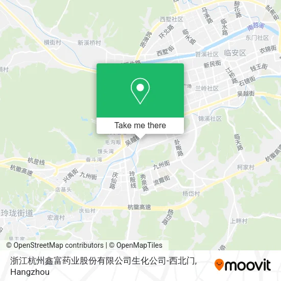 浙江杭州鑫富药业股份有限公司生化公司-西北门 map