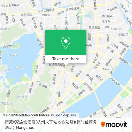 南苑e家连锁酒店(杭州火车站地铁站店)(原时信商务酒店) map