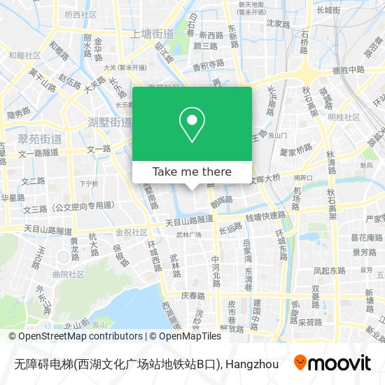 无障碍电梯(西湖文化广场站地铁站B口) map