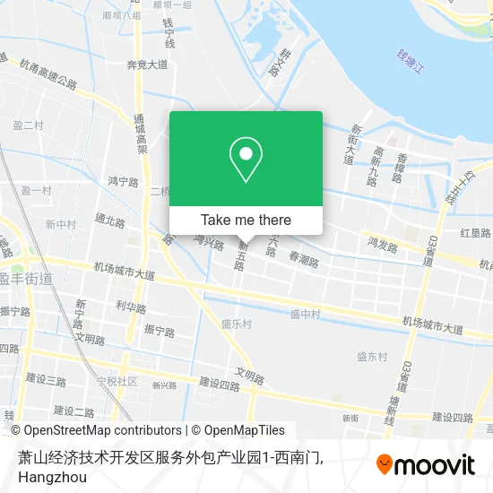 萧山经济技术开发区服务外包产业园1-西南门 map