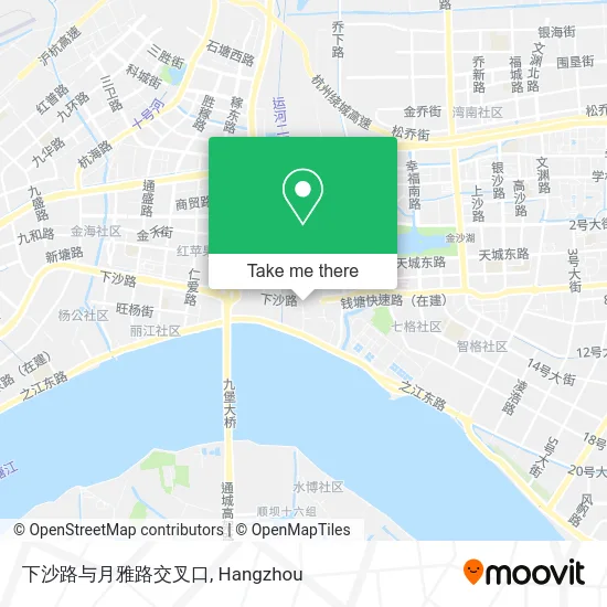 下沙路与月雅路交叉口 map