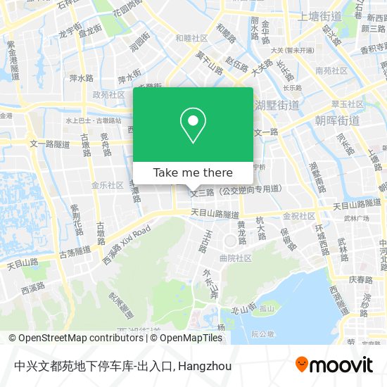 中兴文都苑地下停车库-出入口 map