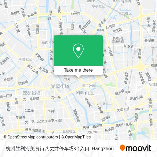 杭州胜利河美食街八丈井停车场-出入口 map