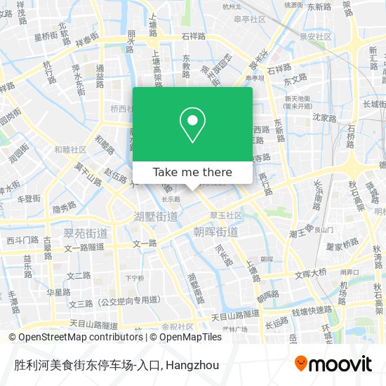 胜利河美食街东停车场-入口 map