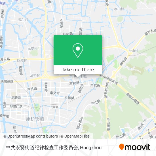 中共崇贤街道纪律检查工作委员会 map