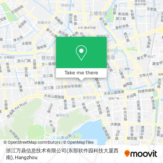 浙江万鼎信息技术有限公司(东部软件园科技大厦西南) map