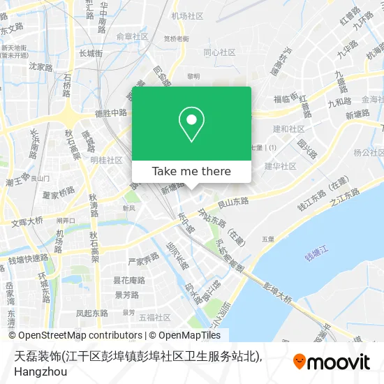 天磊装饰(江干区彭埠镇彭埠社区卫生服务站北) map