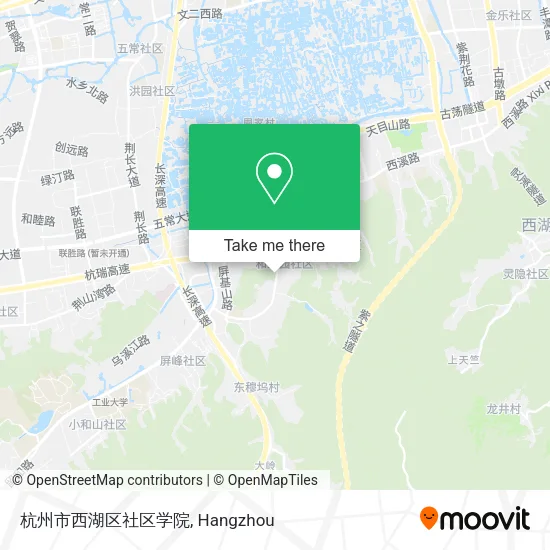 杭州市西湖区社区学院 map