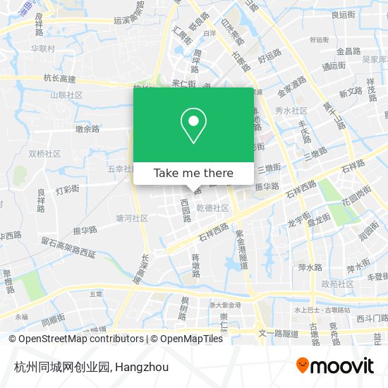 杭州同城网创业园 map